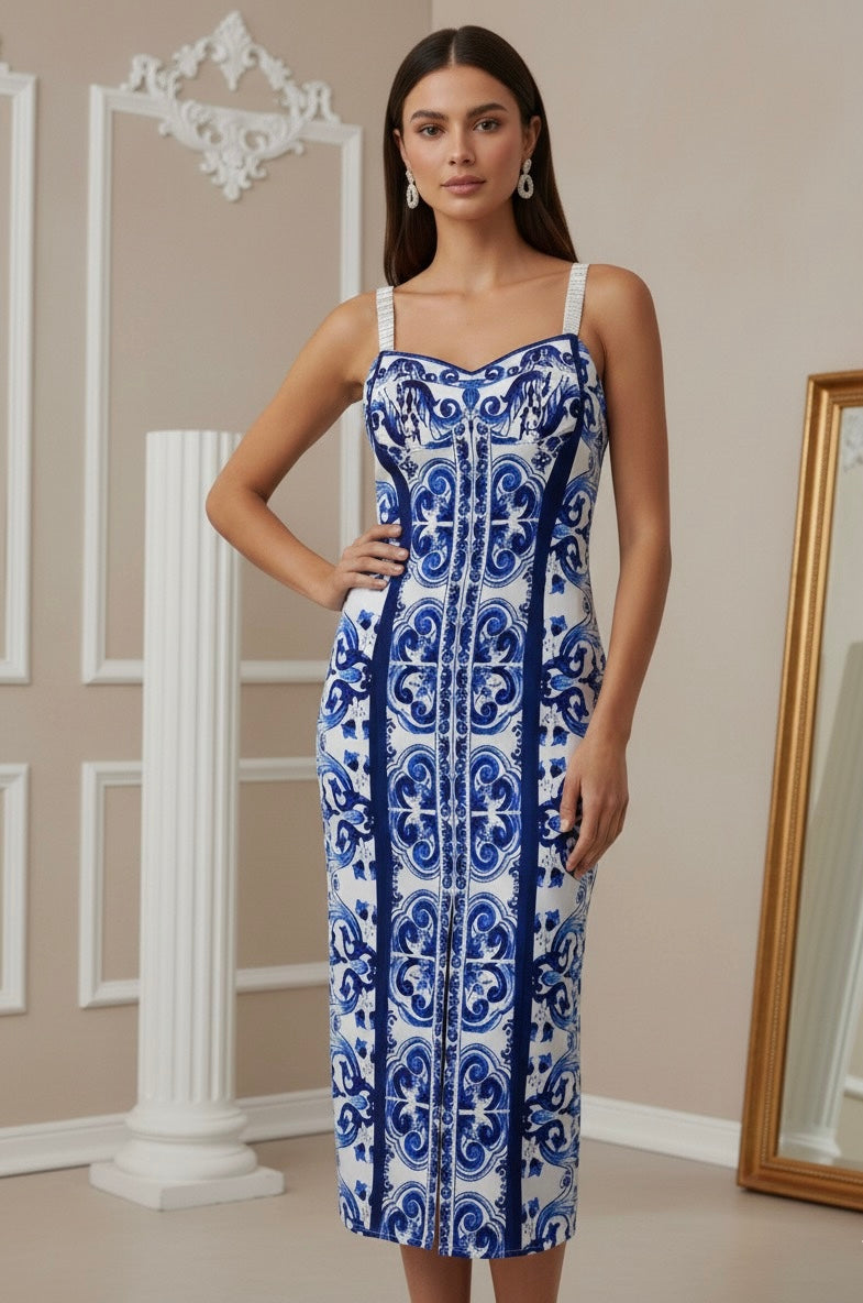 Vestido Estampa DG — Luxo Novidade