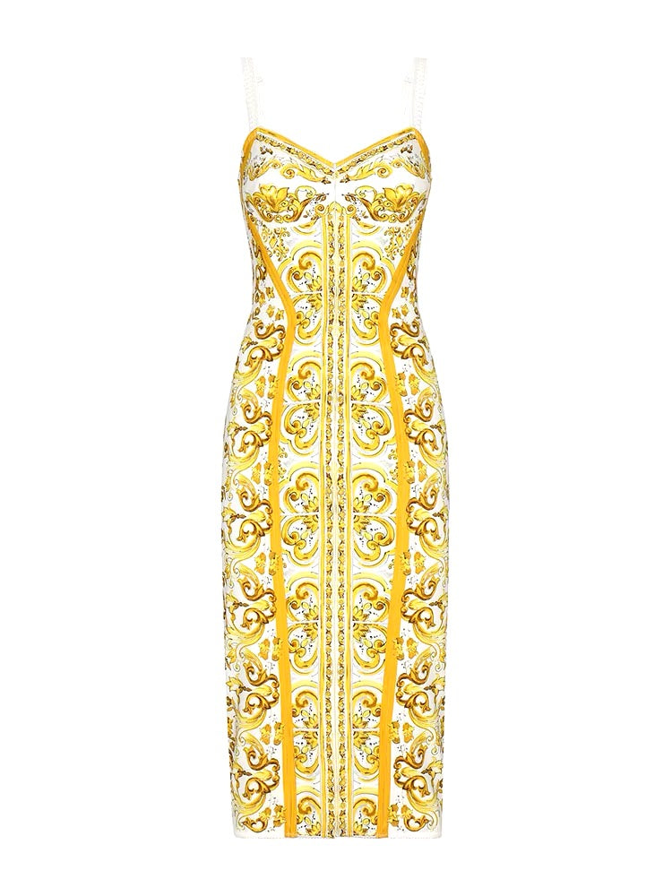 Vestido Estampa DG — Luxo Novidade