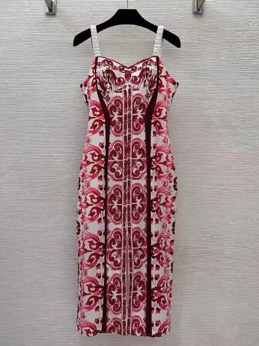 Vestido Estampa DG — Luxo Novidade