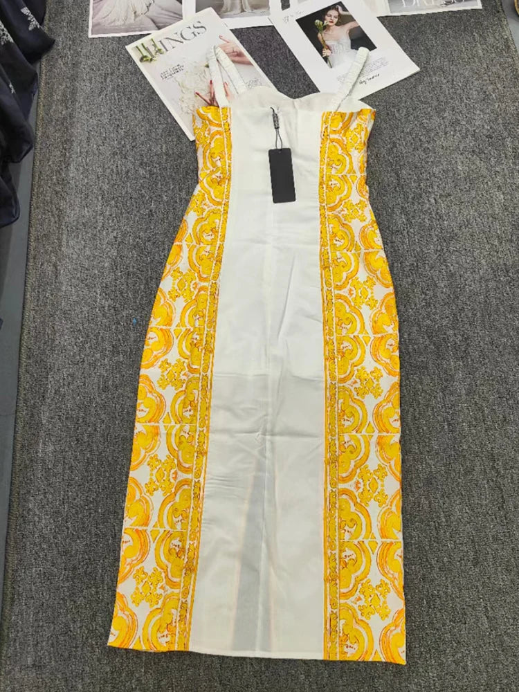 Vestido Estampa DG — Luxo Novidade