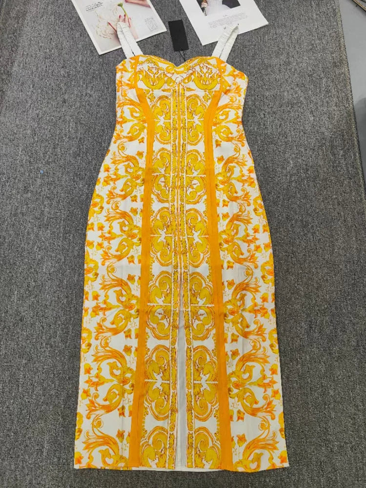 Vestido Estampa DG — Luxo Novidade